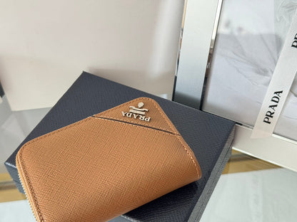 Prada 2026 Cardholder Zipper Bag 10cm Calfskin