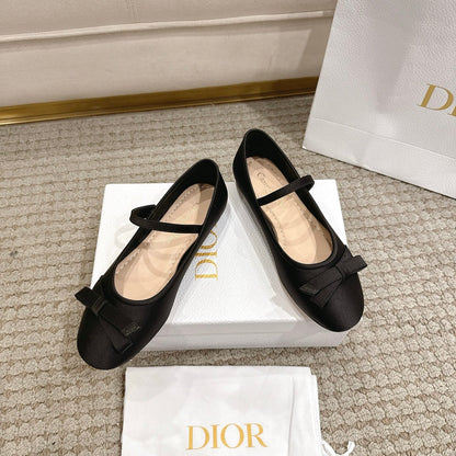 CD Lovely-D Raso Nero Ballerina Black Sheepskin  502333