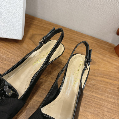 CD Diorissimo Slingback 50mm Black Patent Leather 541249