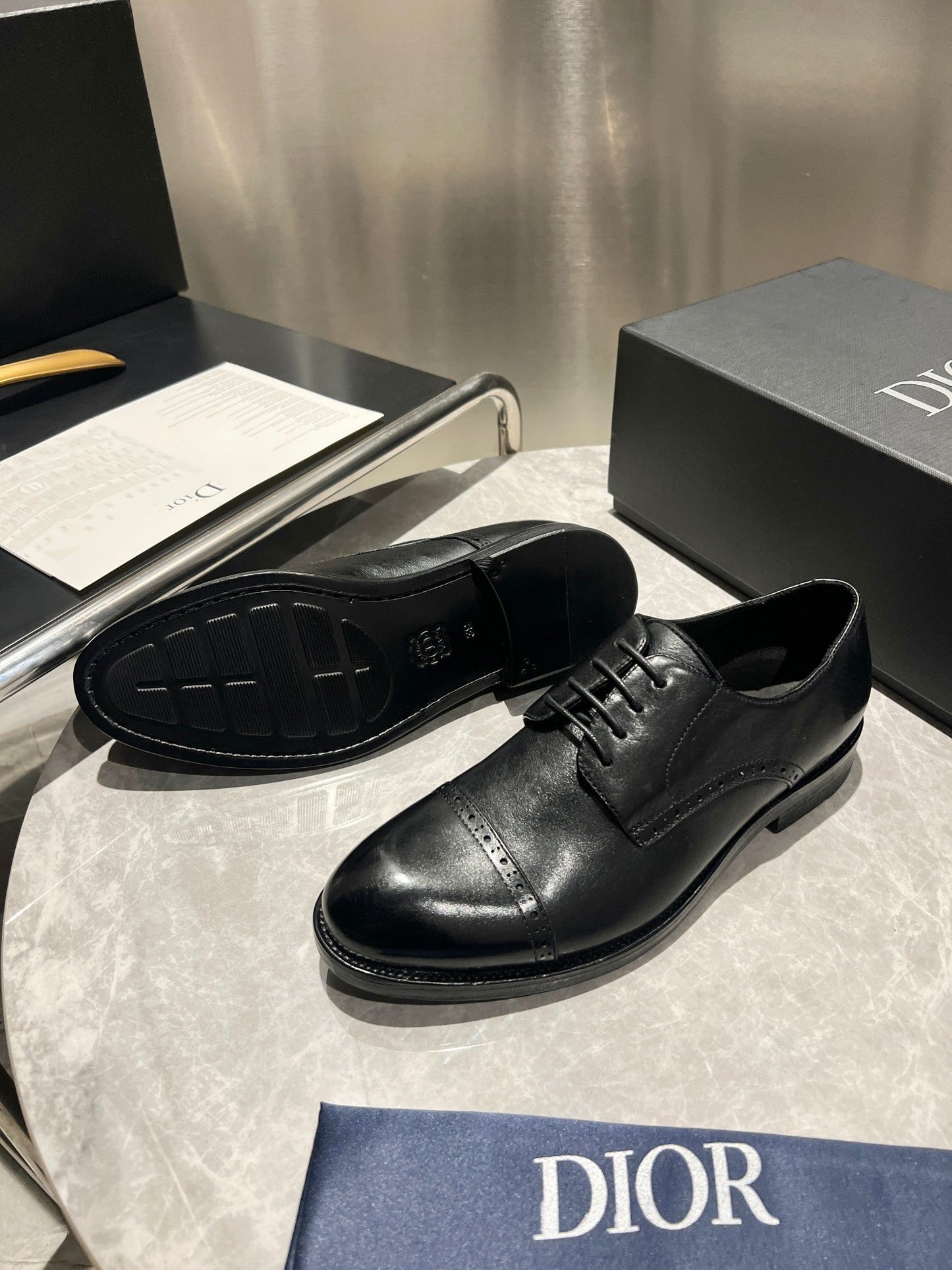 CD Derby Men’s Loafer Black Glossy Cowhide 112674