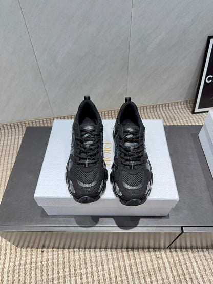 CD platform casual sneaker black suede mesh 539673