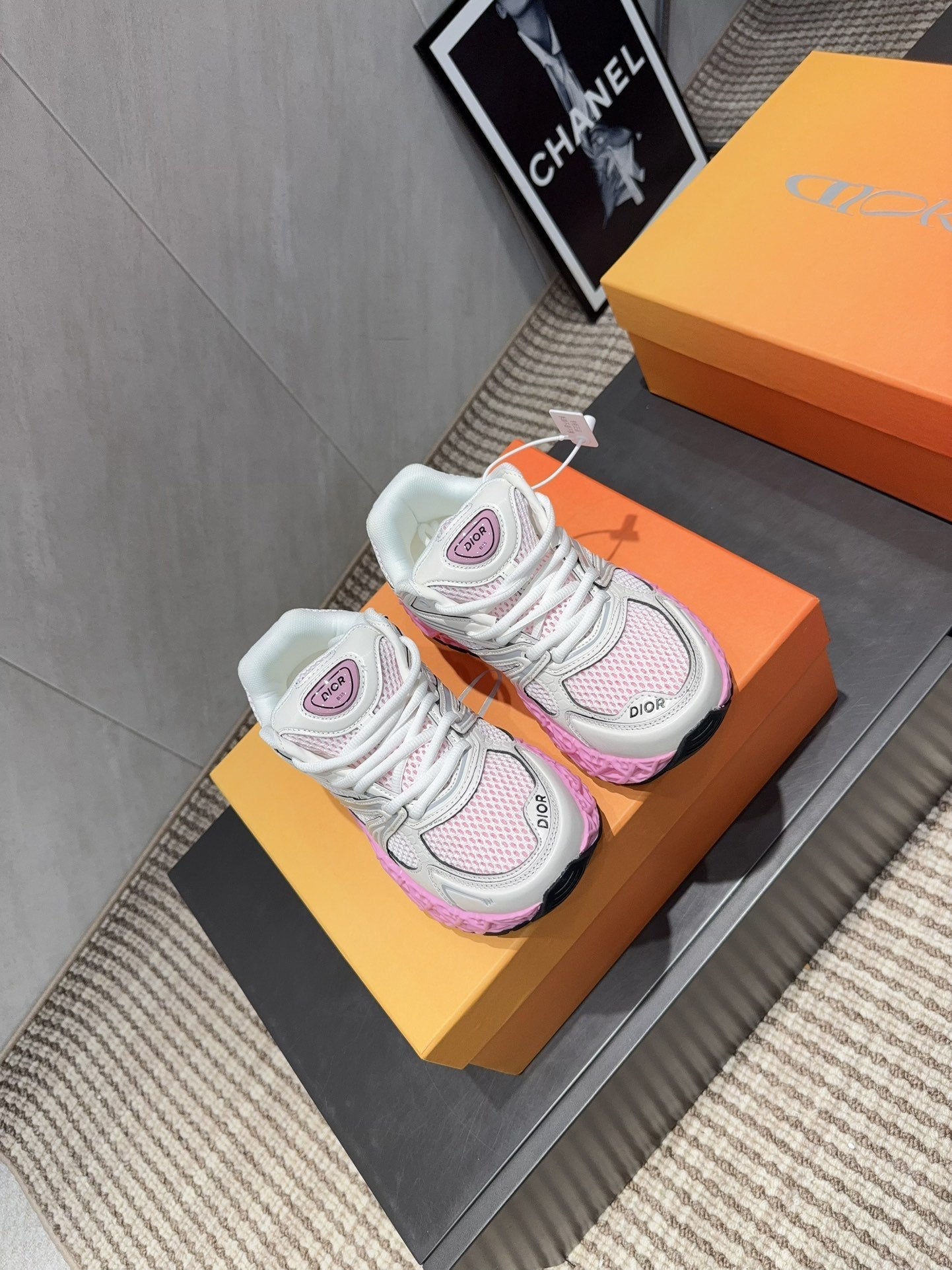 CD B35 NXXT Sneaker Pink White Rubber Mesh 614264