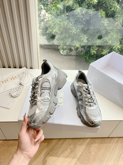 CD Chrono Sneaker Mesh with Leather-Effect Panels 241615