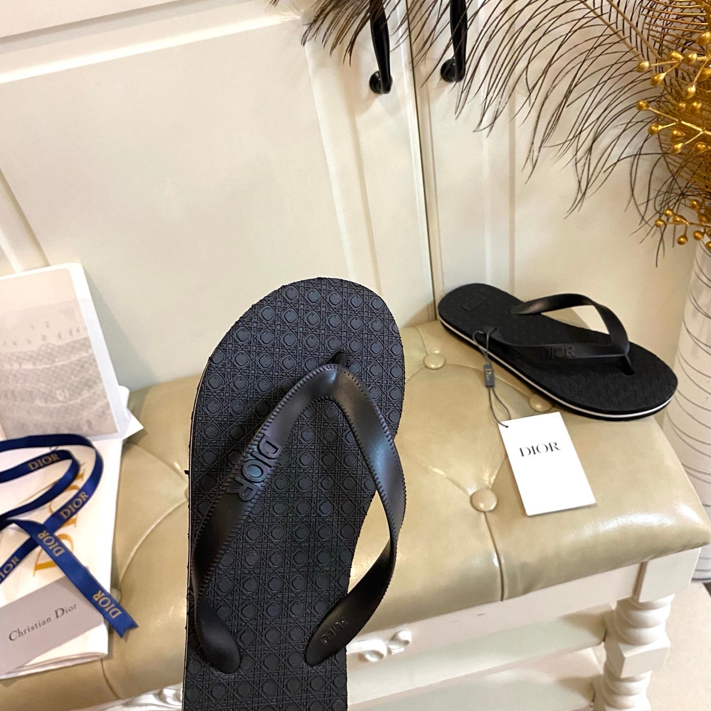 CD Thong Sandal Black Rubber 687623