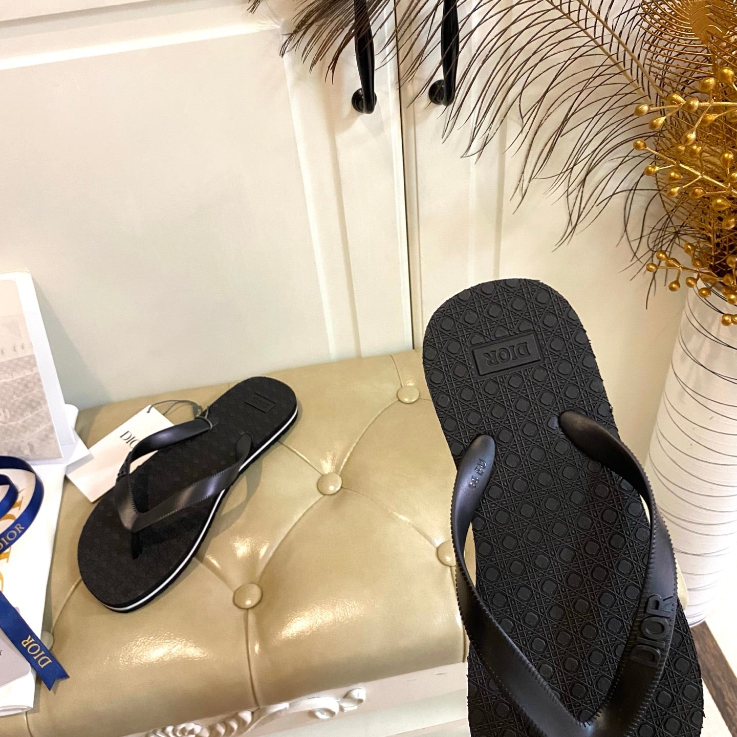 CD Thong Sandal Black Rubber 687623