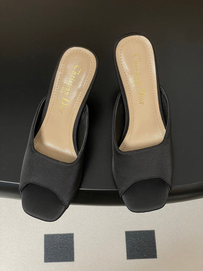 CD Tribales Heeled Black 8cm Black Satin 676351