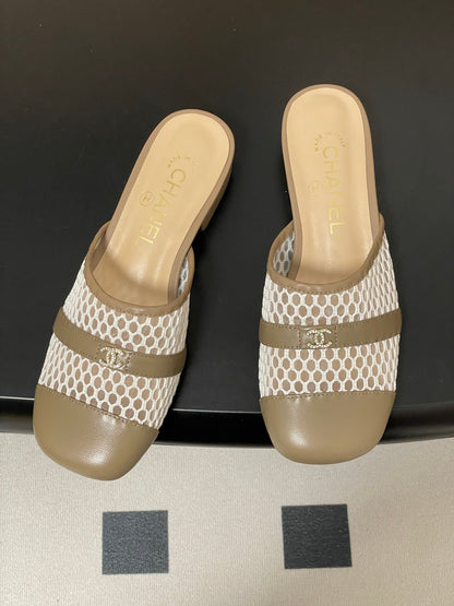 CC 26s High-Heeled Mules Light Taupe Cowhide 649465