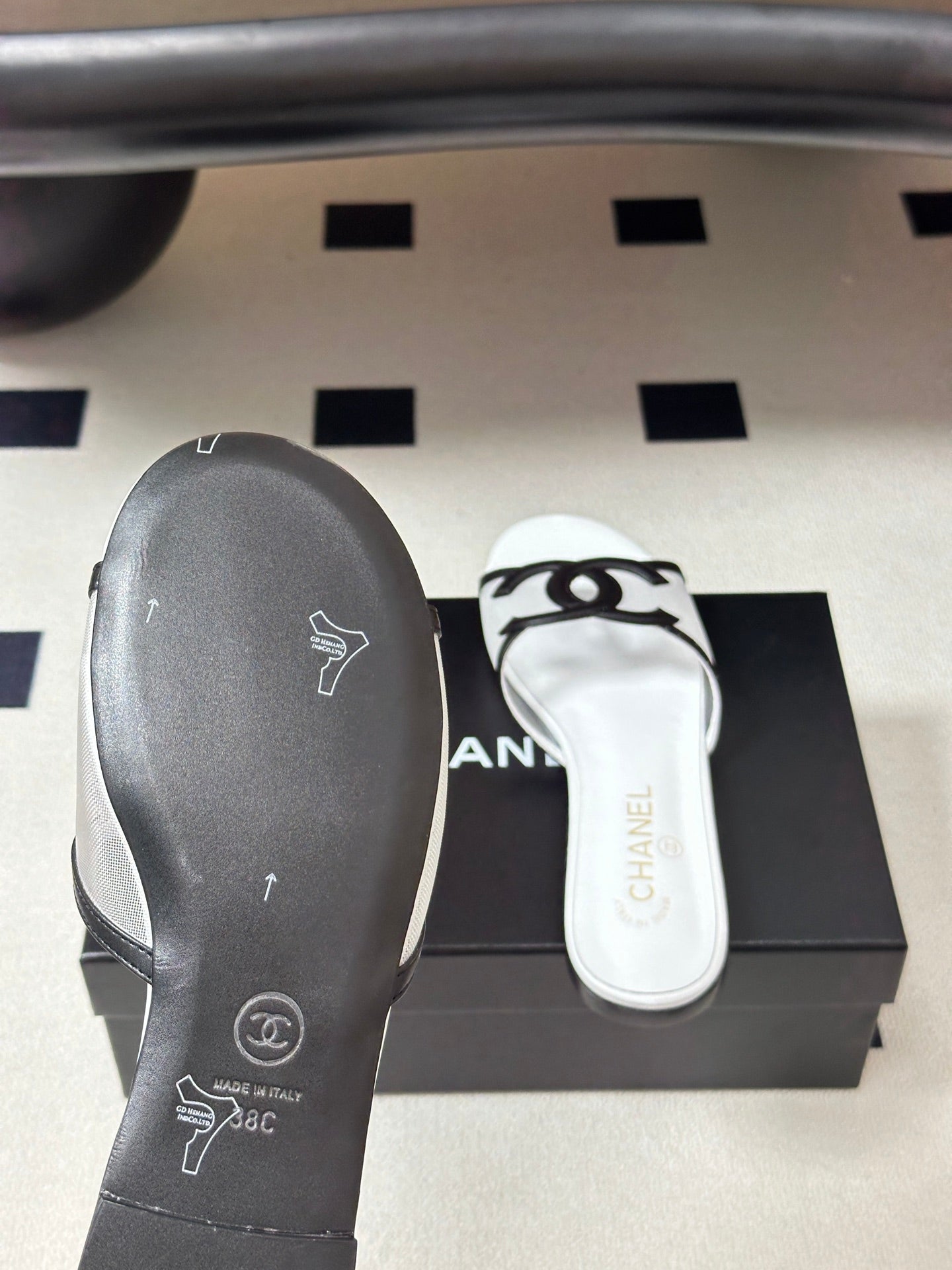 Chanel 2026 Flat Sandals Mesh Sheepskin 834674