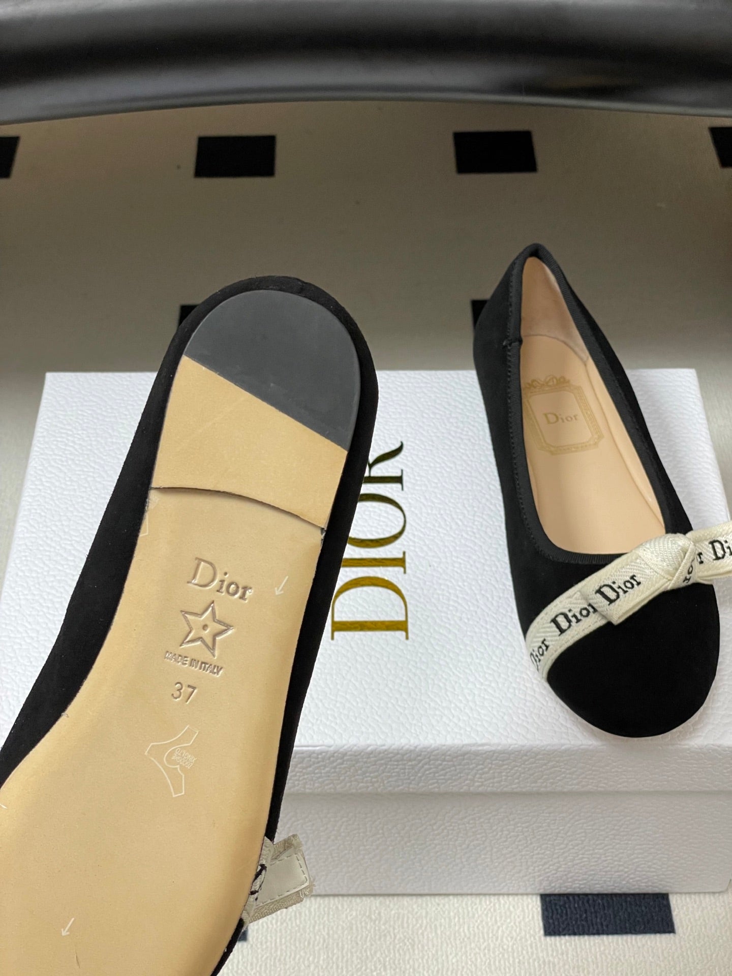 CD J'Adior Ballet Flat Black Suede 834927