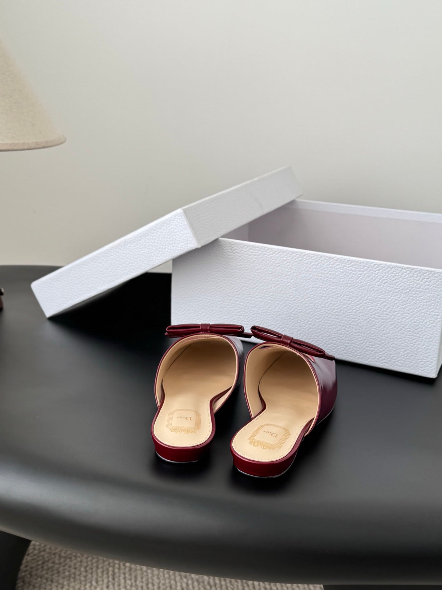 CD 26 Mary Jane Slippers Burgunfdy Patent Leather 605825