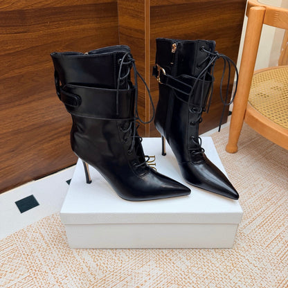 CD 26s D-Legacy Ankle Boots 8cm Black Patent Leather 973980