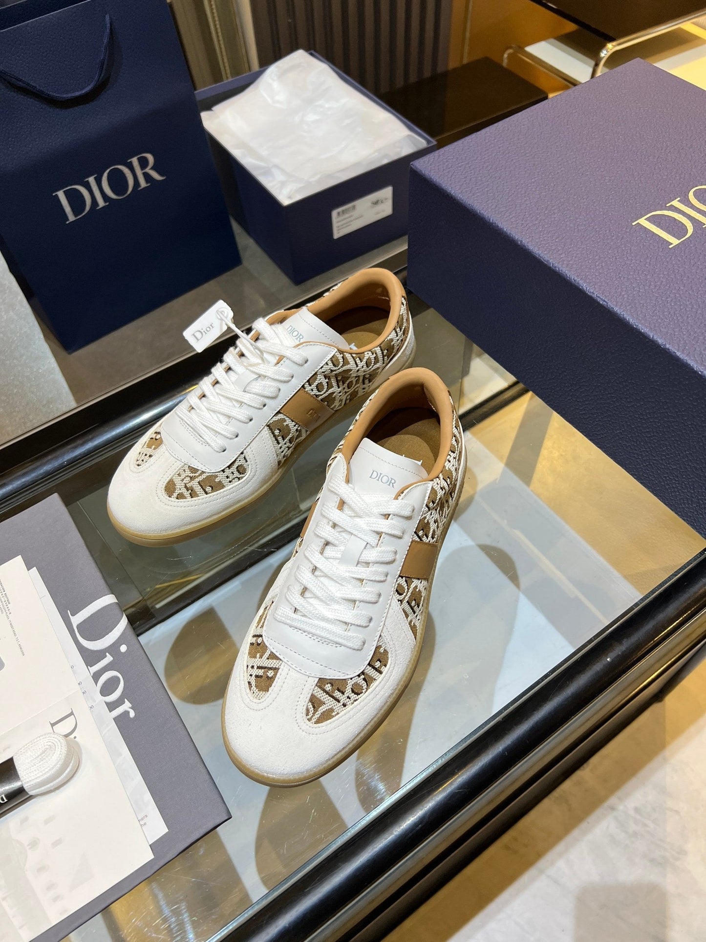 CD 26s B01 Matchpoint Sneaker Beige White Fabric Calfskin 924610