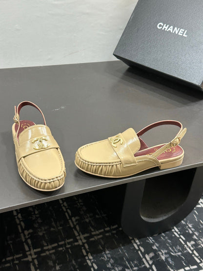 Chanel 2026 Slingback Loafers Leather Sheepskin 832506