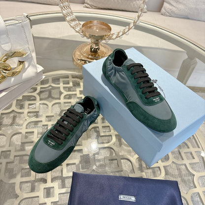 PRA 26S Casual Sneaker Dark Green Canvas Suede 625960
