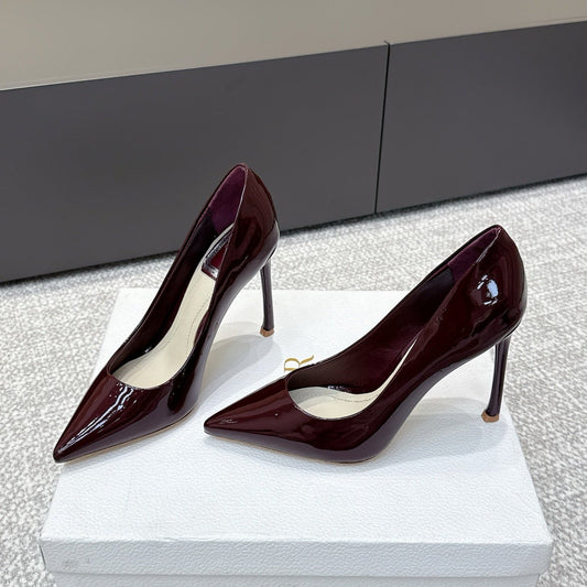 CD 26s High Heels Pump 105 Dark Burgundy Patent Leather 661477