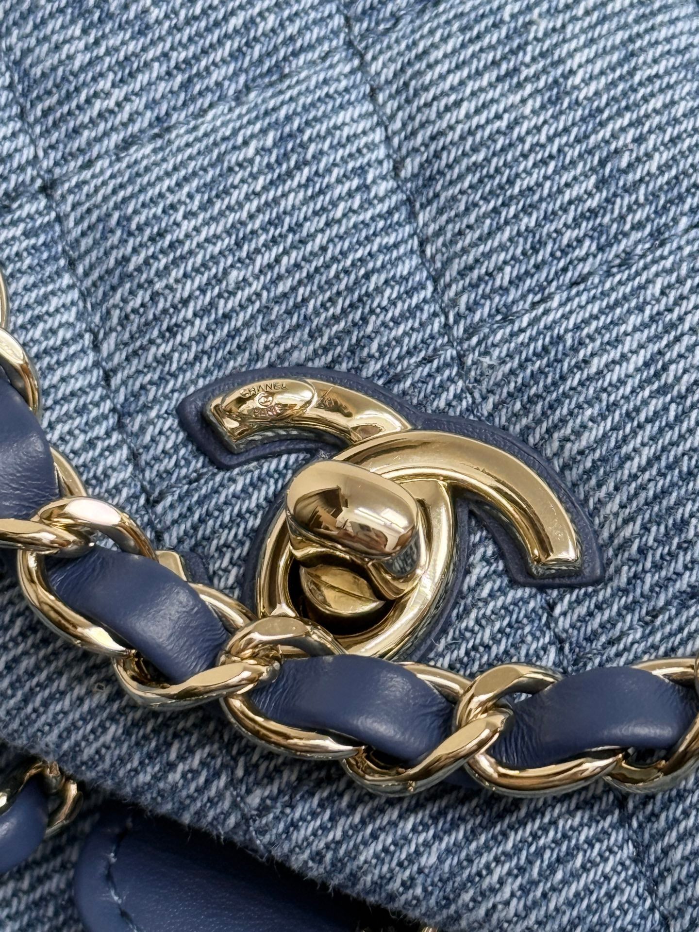 Chanel 2026 Backpack 18cm Blue Denim Leather