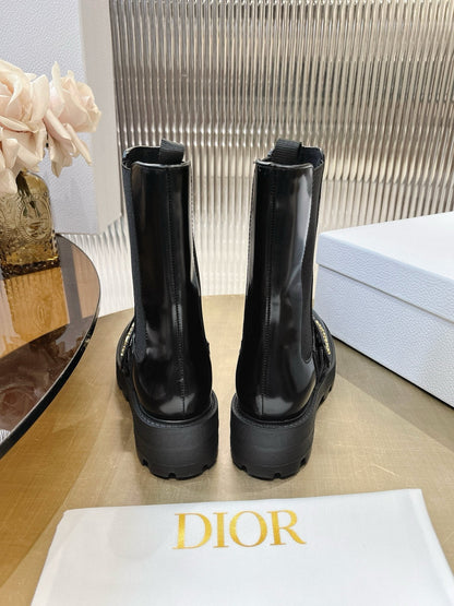 CD 25 short boots black calfskin 438779