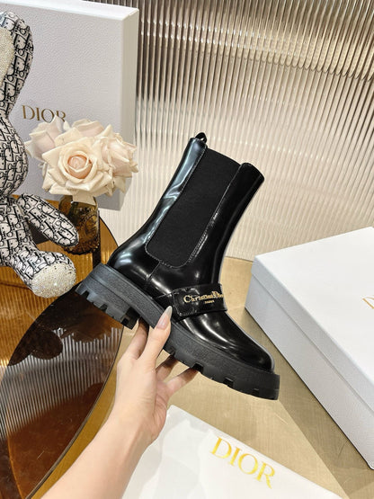 CD 25 short boots black calfskin 438779