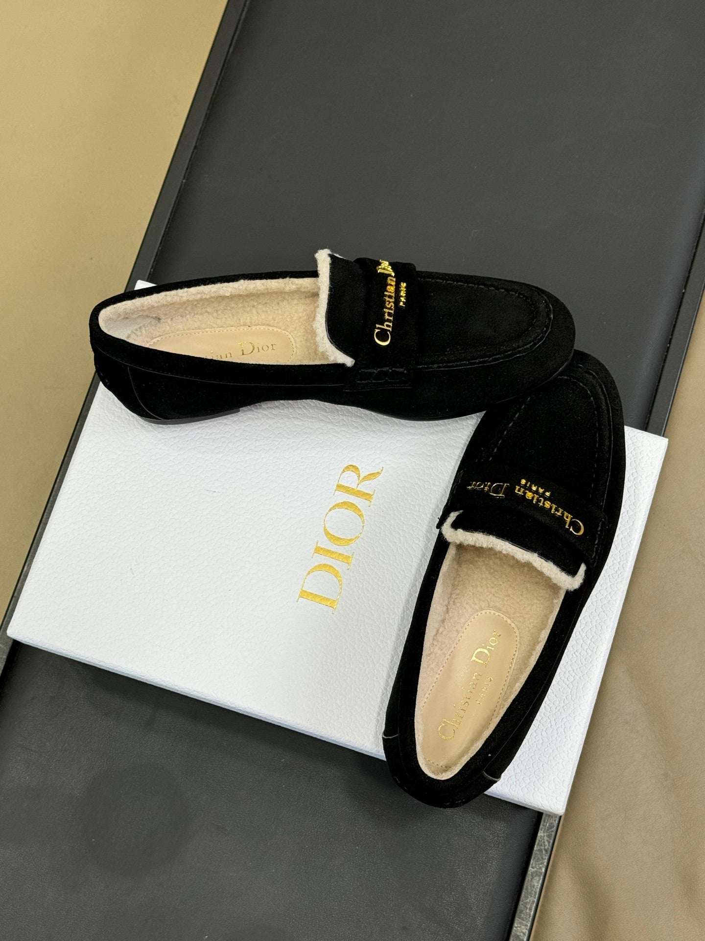 CD Alps Dior Boy Loafer Black Suede Wool 561810