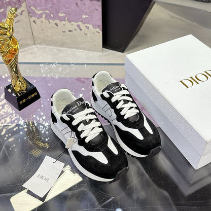 CD C'est Dior Sneaker  Black White Mesh Suede Calfskin 546579