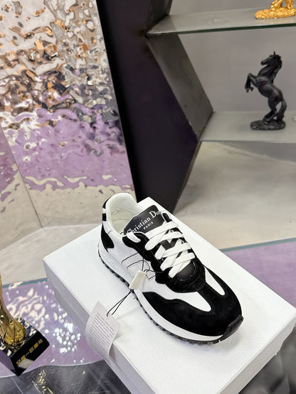 CD C'est Dior Sneaker  Black White Mesh Suede Calfskin 546579