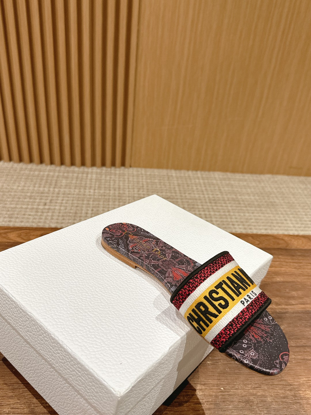 CD 26s Slide Sandals In Multicolor Toile Print Logo