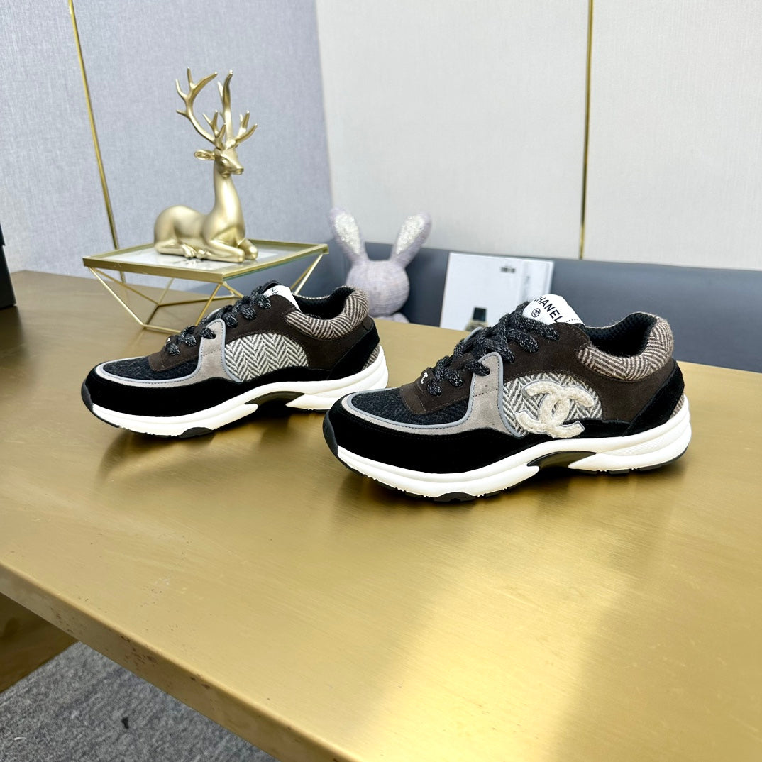 CC 2026 Casual Sneakers Black Gray Suede 668050