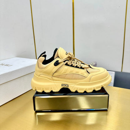 CD Sneaker 50mm In Light Yellow Cowhide And Mesh Fabric 111471