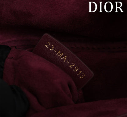 medium lady d-joy 26 burgundy lambskin