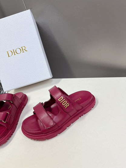 cd dioract dad sandal mule burgundy lambskin