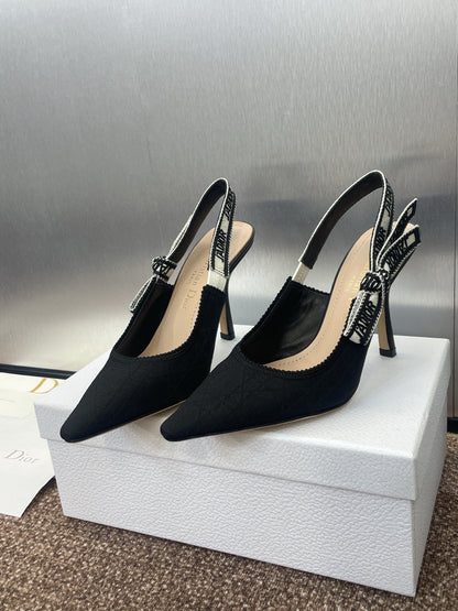 Dior 2026 J'Adior Slingback Pump Black Fabric Sheepskin 330329
