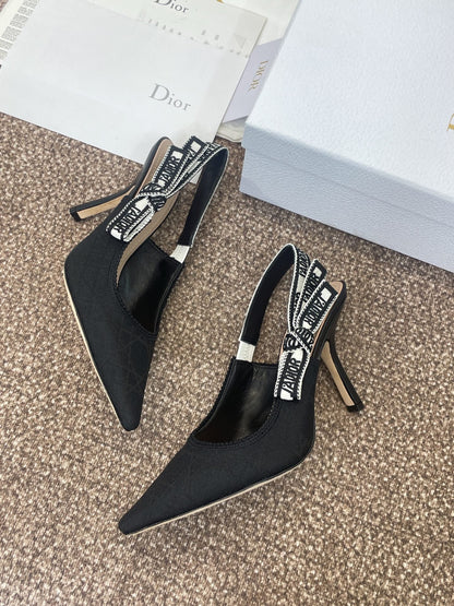 Dior 2026 J'Adior Slingback Pump Black Fabric Sheepskin 330329