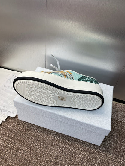 CD 25s Walk'n' Sneaker In Multicolor Dior Oblique Embroidered Cotton