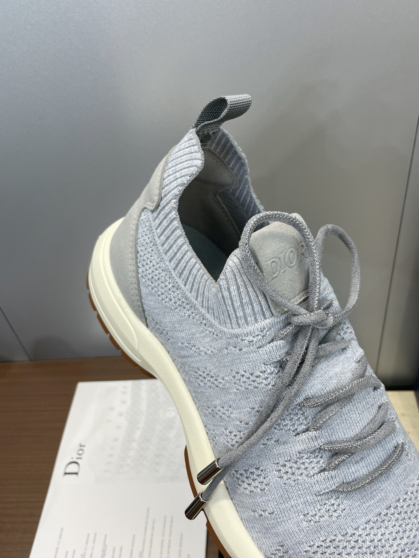 CD B80 Lounge Sneaker Gray Cannage Cashmere Wool  551443