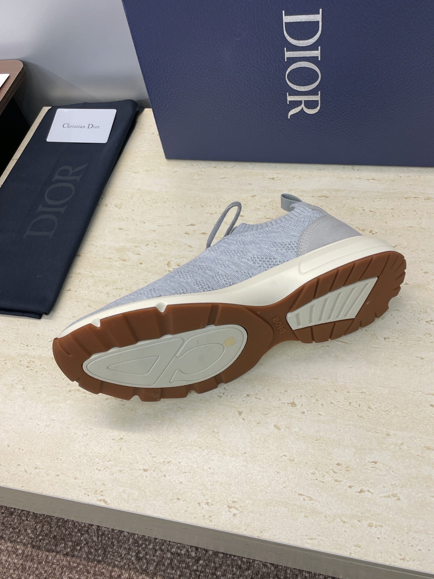 CD B80 Lounge Sneaker Gray Cannage Cashmere Wool  551443