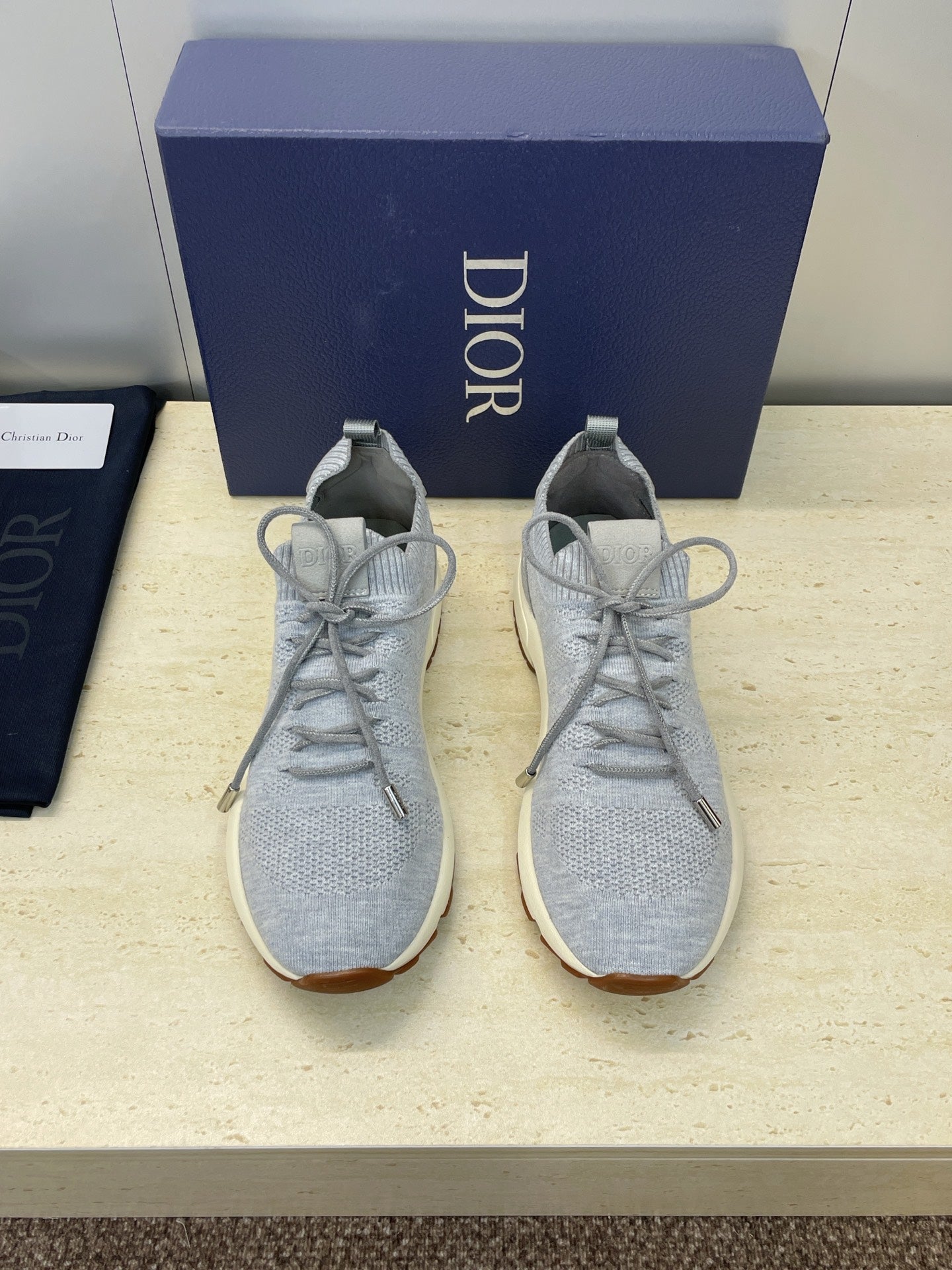 CD B80 Lounge Sneaker Gray Cannage Cashmere Wool  551443