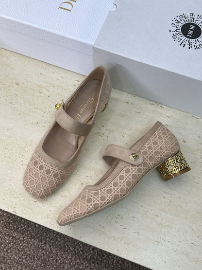 CD 26 Lolita High Heels 40 Beige Mesh Gold 633050