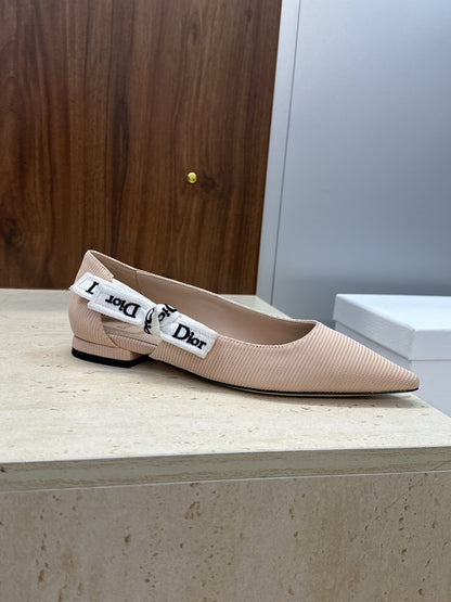 CD J'Adior Ballet Flat Beige Technical Fabric 633061