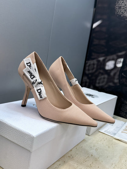 CD J'Adior Pump 9.5cm Beige Technical Fabric 633063