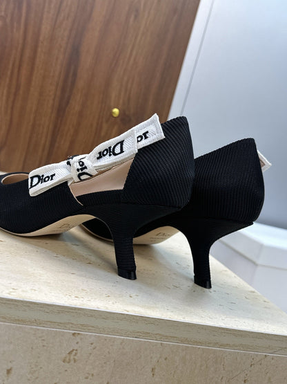 CD J'Adior Pump 6.5cm Black Technical Fabric 633065