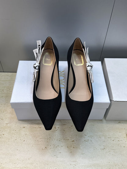 CD J'Adior Pump 6.5cm Black Technical Fabric 633065
