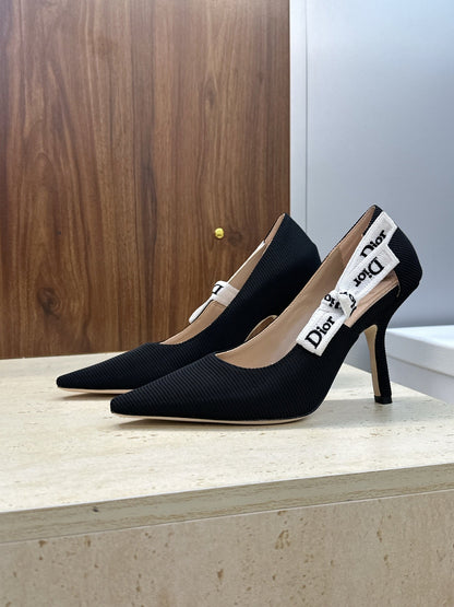 CD J'Adior Pump 9.5cm Black Technical Fabric