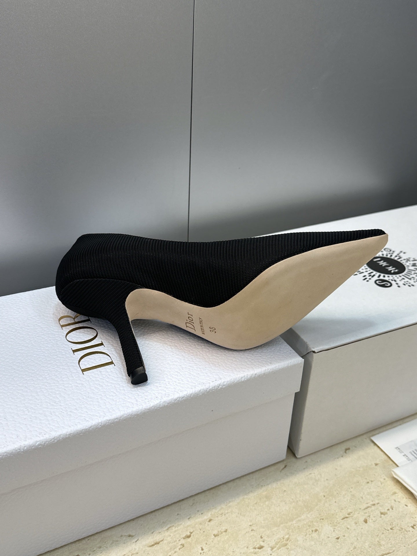 CD J'Adior Pump 9.5cm Black Technical Fabric