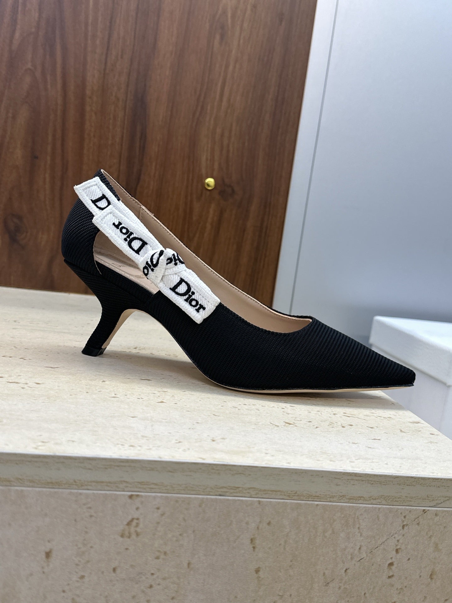 CD J'Adior Pump 6.5cm Black Technical Fabric 633065