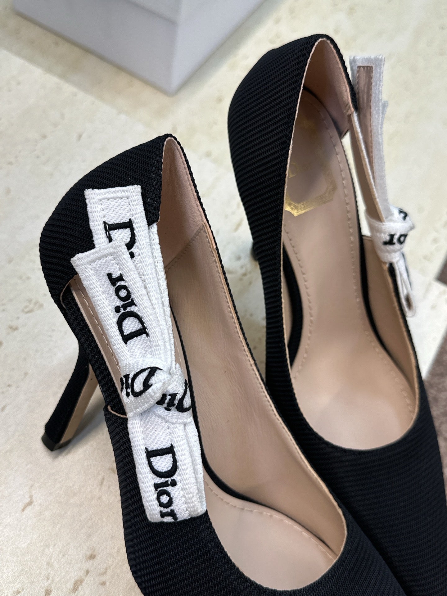 CD J'Adior Pump 9.5cm Black Technical Fabric