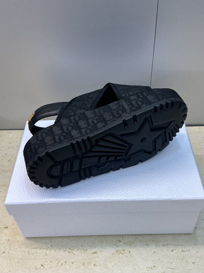 CD Baby Sandal Dark Blue Fabric Leather 633079