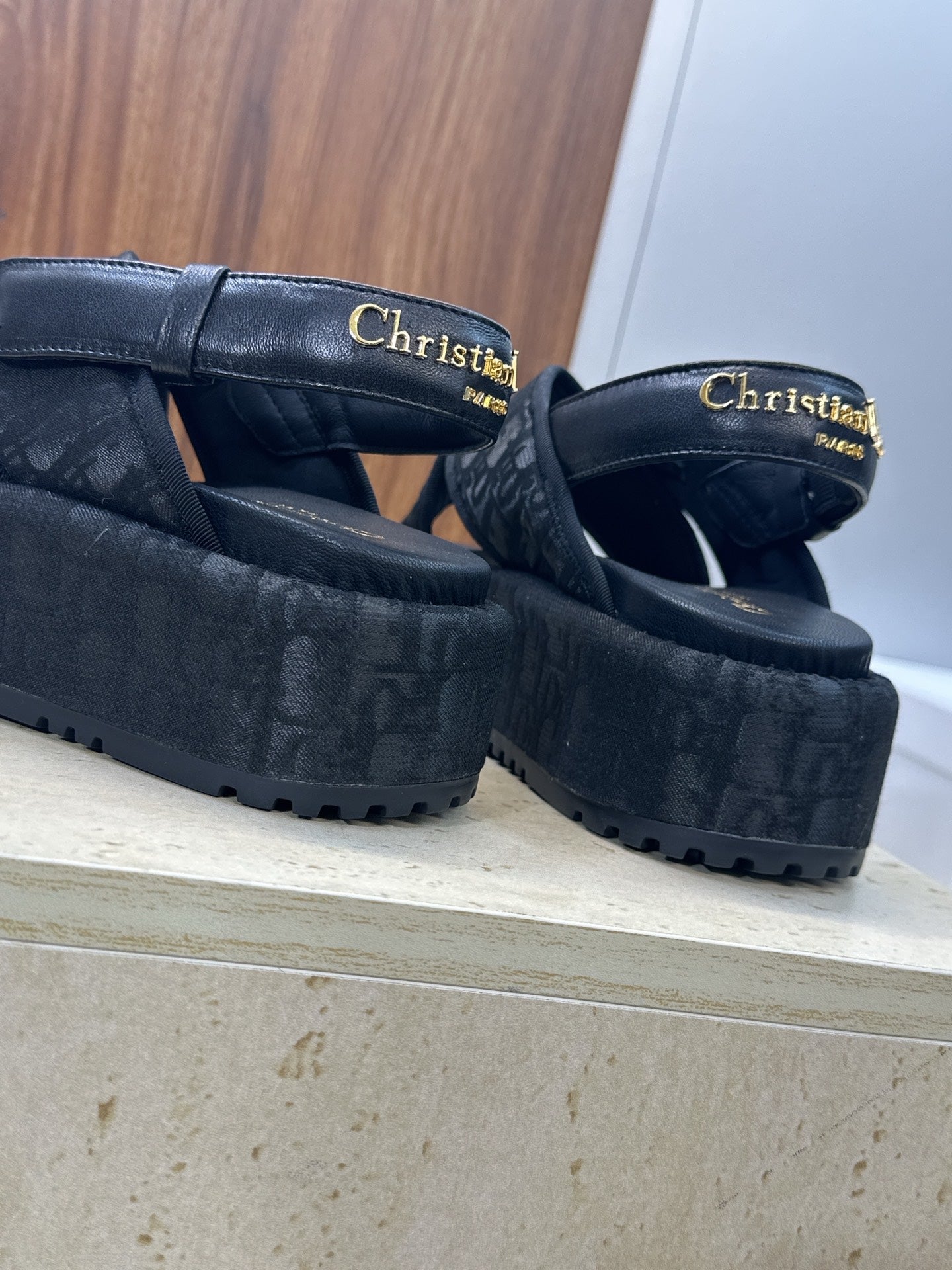 CD Baby Sandal Dark Blue Fabric Leather 633079