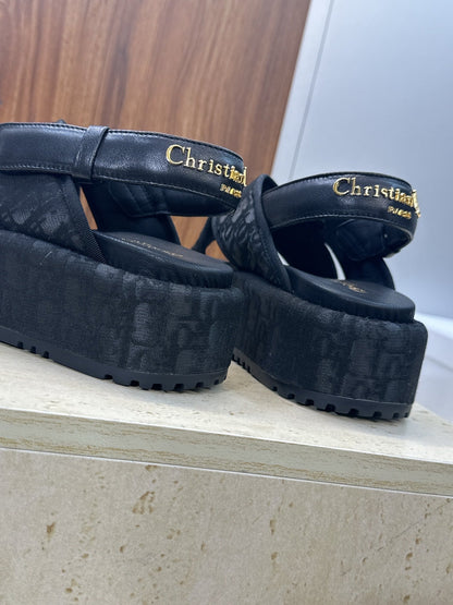 CD Baby Sandal Dark Blue Fabric Leather 633079