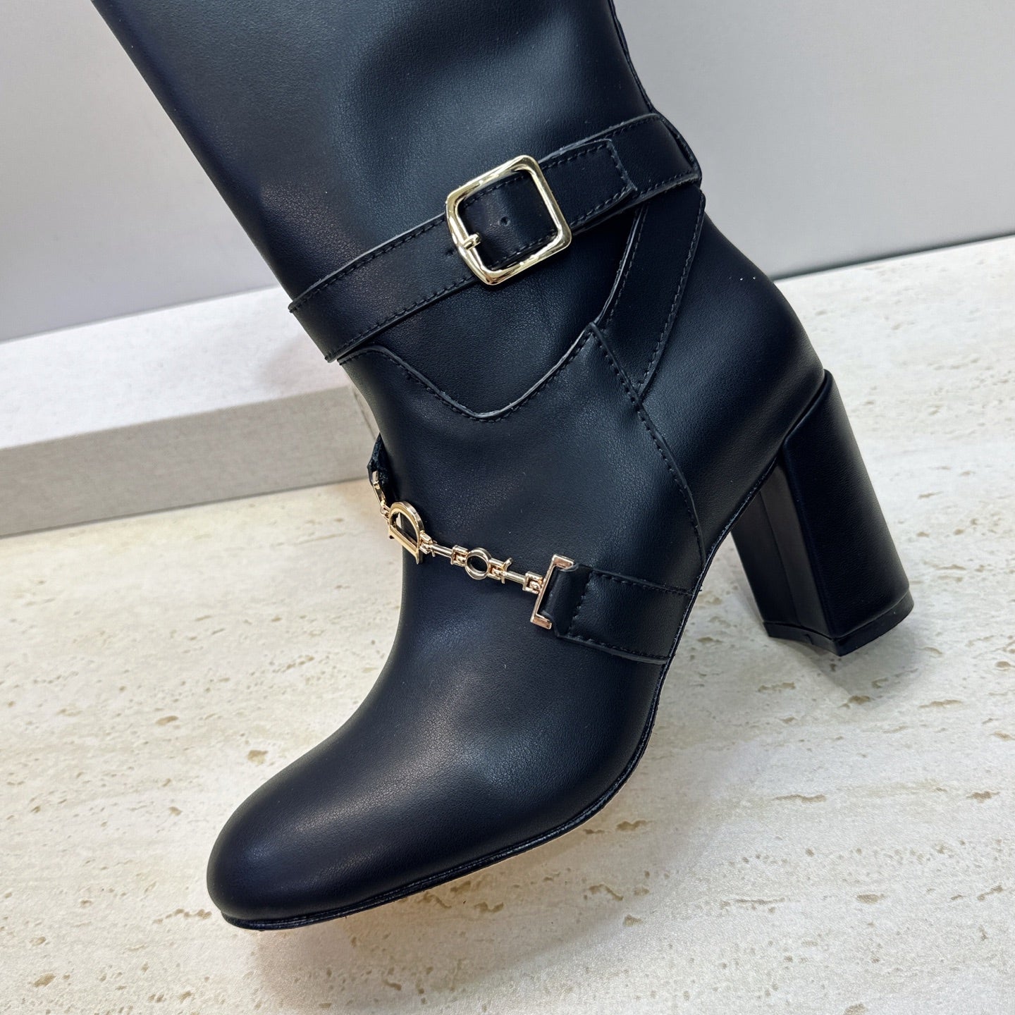 CD 26 Heel Knee-High Boots 8cm Calfskin 959602