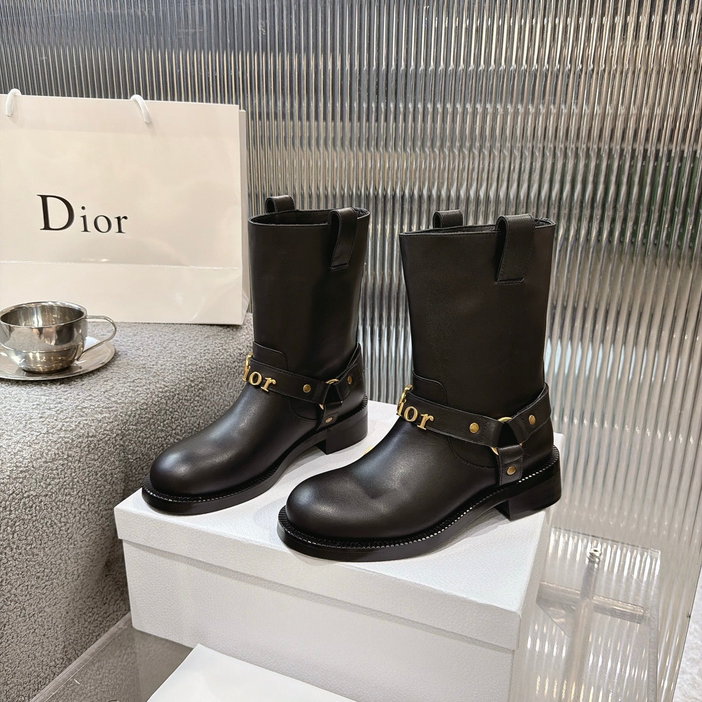 CD 26s Bolt Ankle Boot Black Calfskin 924109